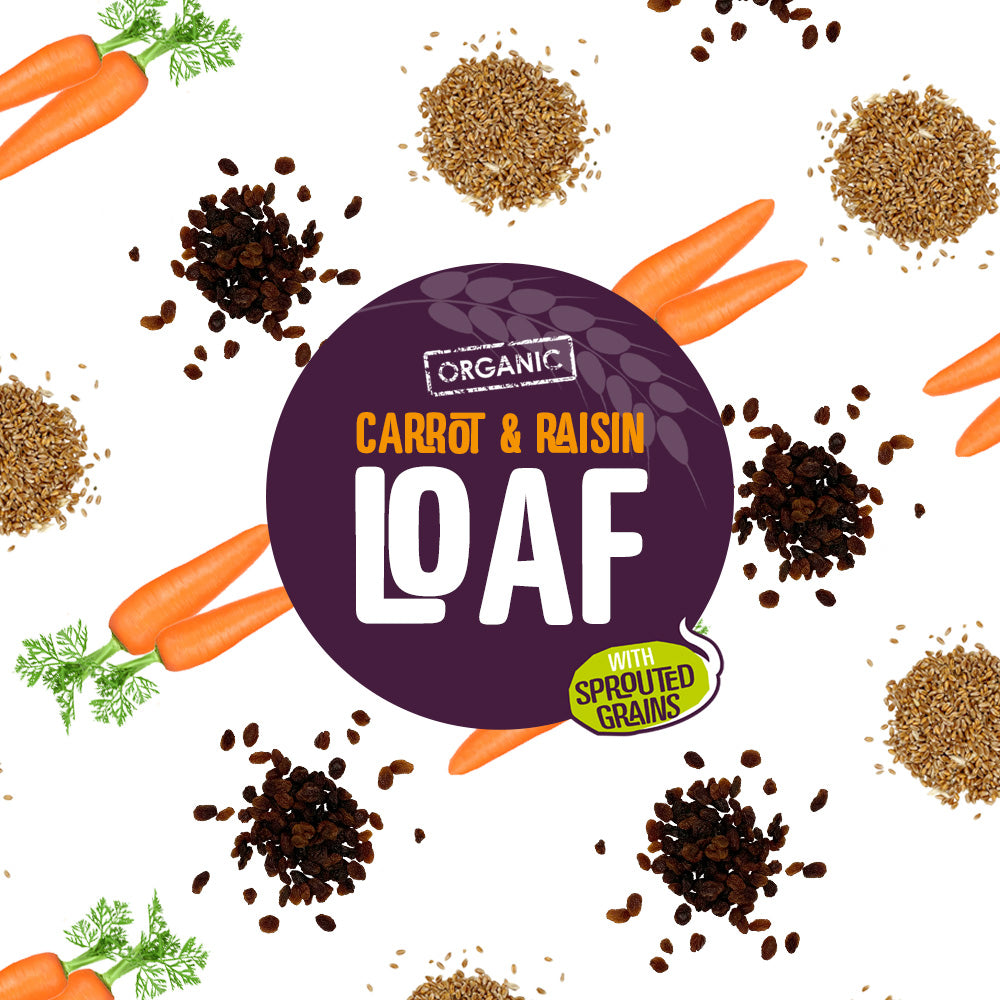 Organic Sprouted Wheat Loaf with Carrots & Raisins