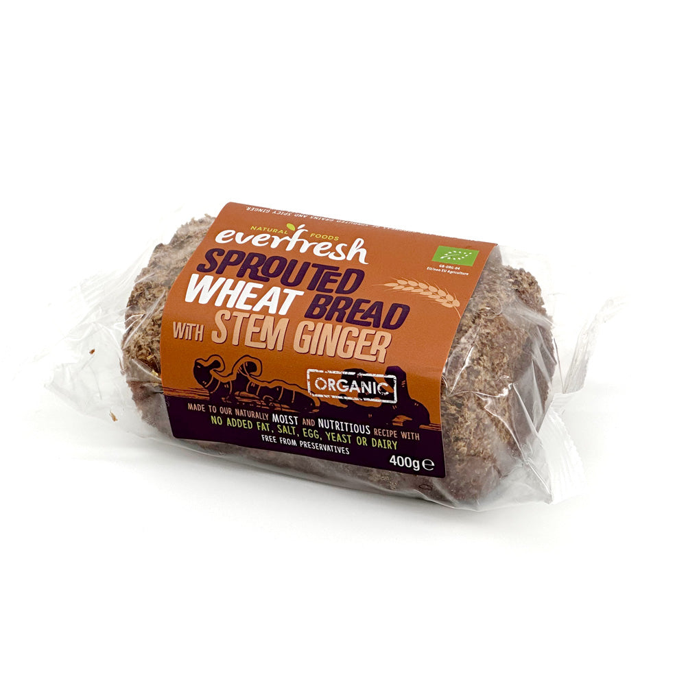 Organic Sprouted Wheat Loaf with Stem Ginger