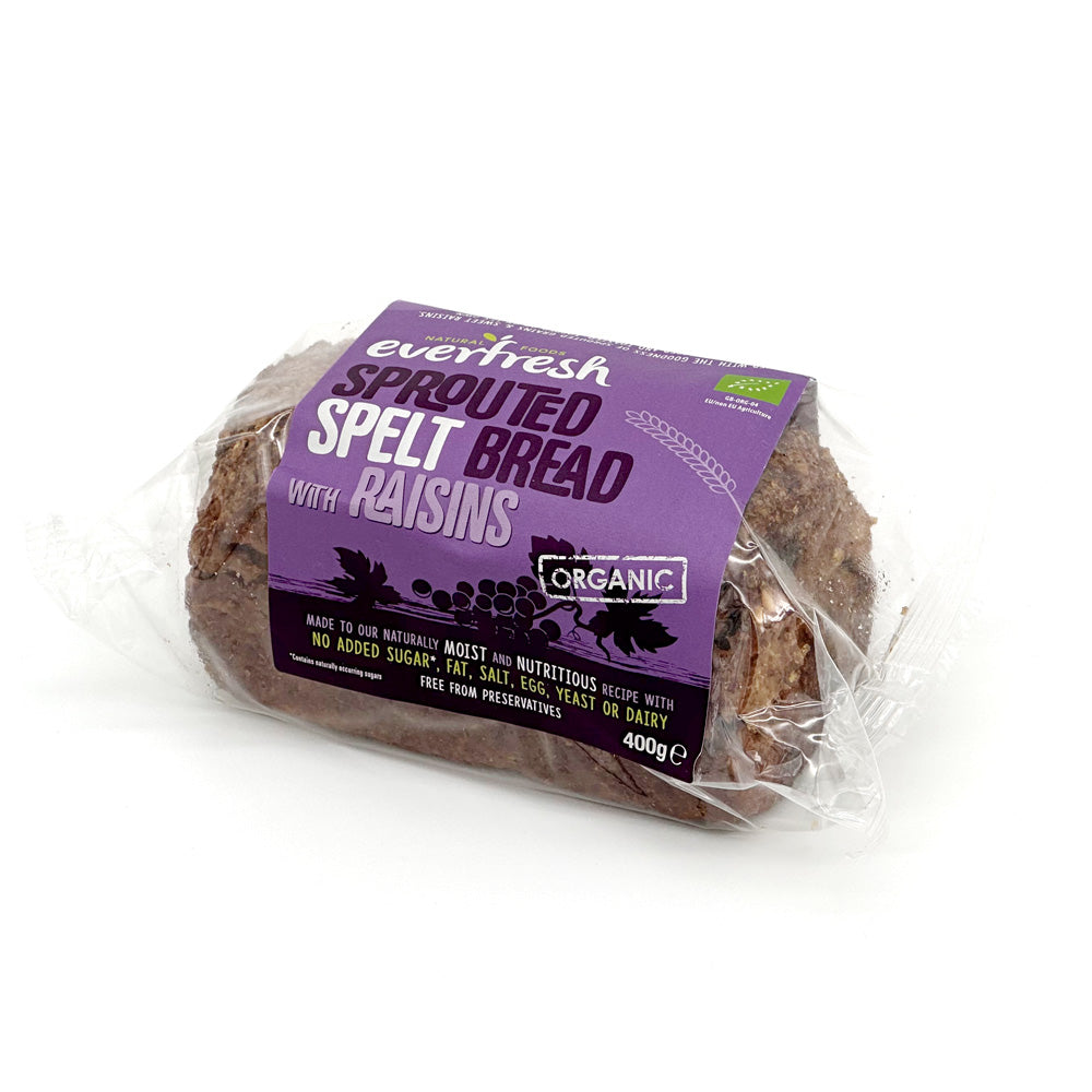 Organic Sprouted Spelt Loaf with Raisins